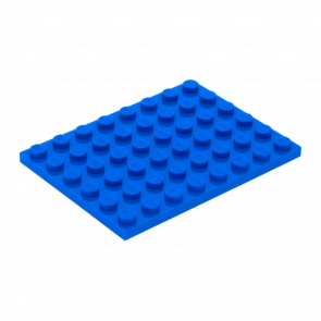 Пластина Lego Обычная 6 x 8 3036 303623 Blue 10шт Б/У