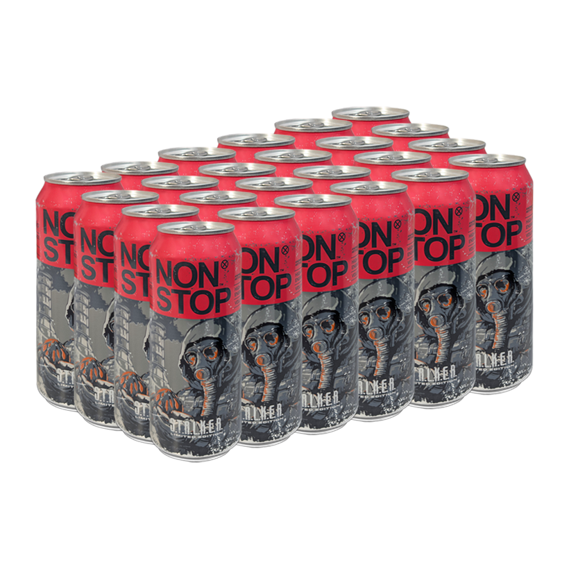 Набор Напиток Энергетический 24шт Non Stop Stalker Red 500ml - Retromagaz