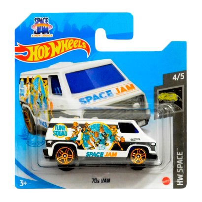 Машинка Базова Hot Wheels 70s Van Space Jam: A New Legacy Space 1:64 GRY76 White - Retromagaz