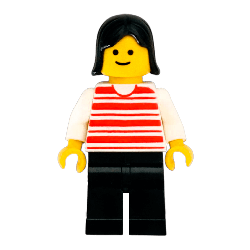 Фигурка Lego People 973px62 Horizontal Lines Red City hor020 Б/У - Retromagaz