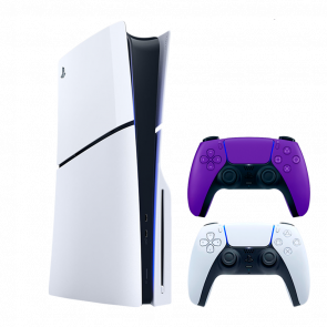 Набір Консоль Sony PlayStation 5 Slim Blu-ray 1TB White Новий + Геймпад Бездротовий DualSense Purple