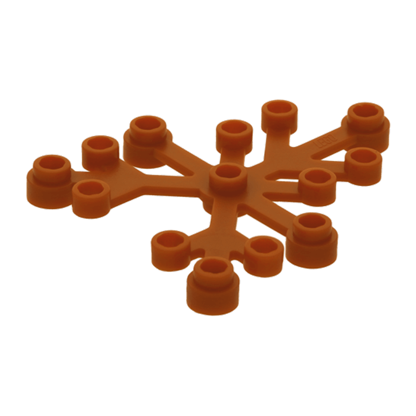 Рослина 2шт Lego Листя 6 x 5 2417 6039193 6283957 Dark Orange Б/У - Retromagaz