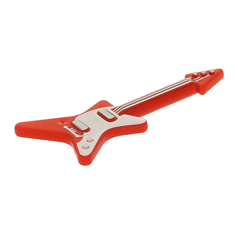 Мистецтво Lego Guitar Electric 'ML' Type with Curved White Pickguard and Silver Strings 17356pb03 6198483 Red Б/У - Retromagaz