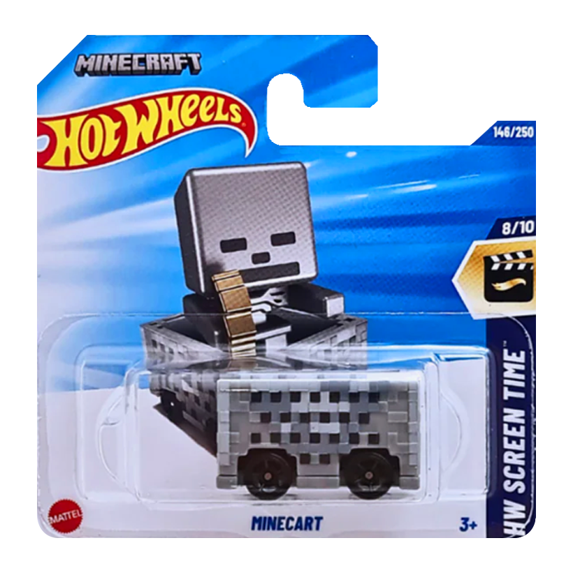 Машинка Базова Hot Wheels Minecraft Screen Time 1:64 HYY82 Grey - Retromagaz