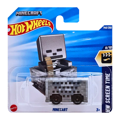 Машинка Базовая Hot Wheels Minecraft Screen Time 1:64 HYY82 Grey - Retromagaz