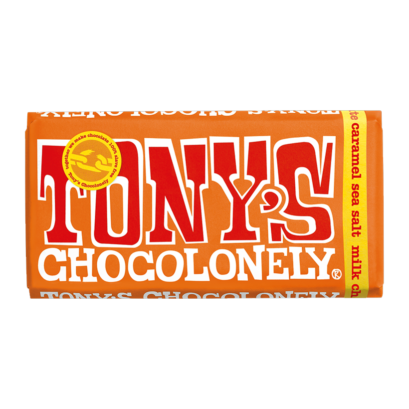 Шоколад Молочный Tony's с Карамелью и Морской Солью 180g - Retromagaz