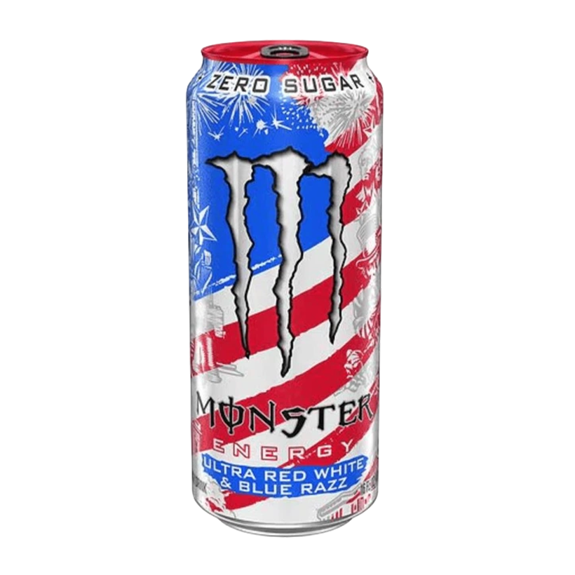 Напій Енергетичний Monster Energy Ultra Red White & Blue Razz 473ml - Retromagaz