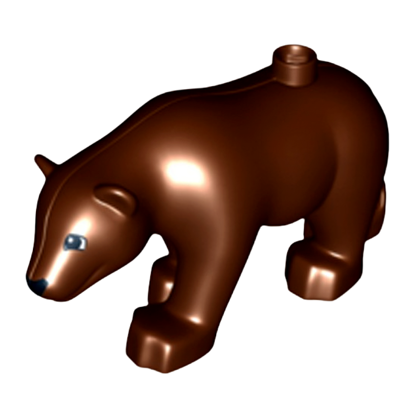 Фигурка Lego Animals Bear Adult Duplo dupbearc01pb01 Reddish Brown Б/У - Retromagaz
