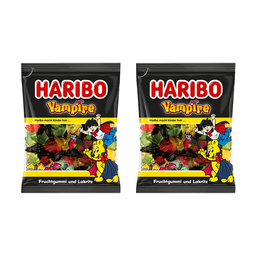 Набор Конфеты Жевательные 2шт Haribo Vampire 175g - Retromagaz