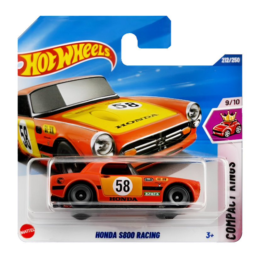 Машинка Базова Hot Wheels Honda S800 Racing Treasure Hunts Compact Kings 1:64 JBC30 Orange - Retromagaz