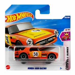 Машинка Базовая Hot Wheels Honda S800 Racing Treasure Hunts Compact Kings 1:64 JBC30 Orange