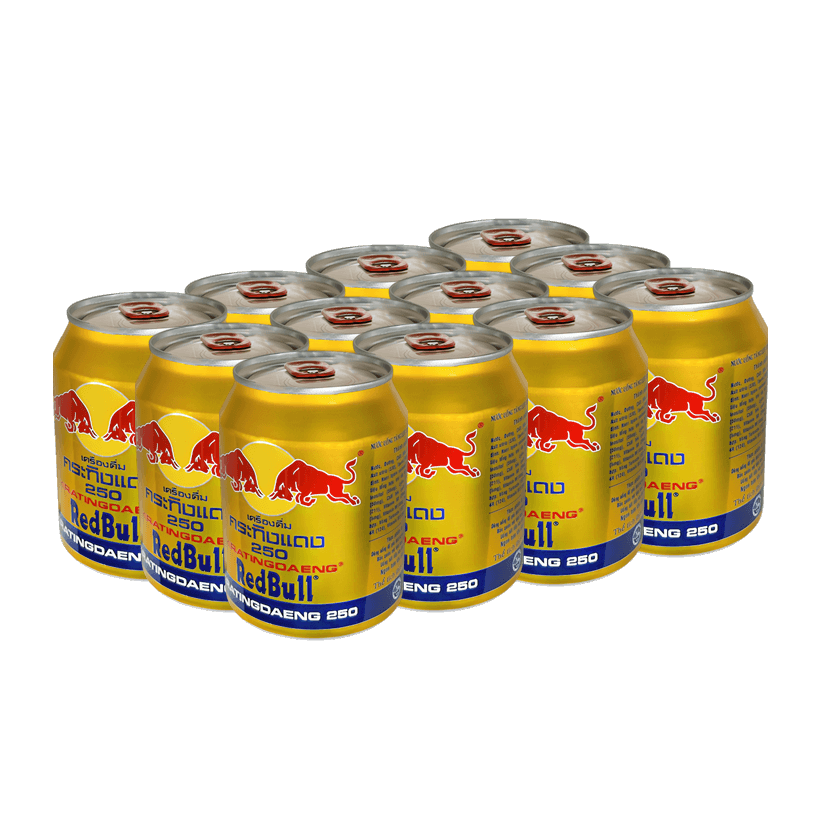 Набір Напій Енергетичний 12шт Red Bull Тайський Krating Daeng 250ml - Retromagaz