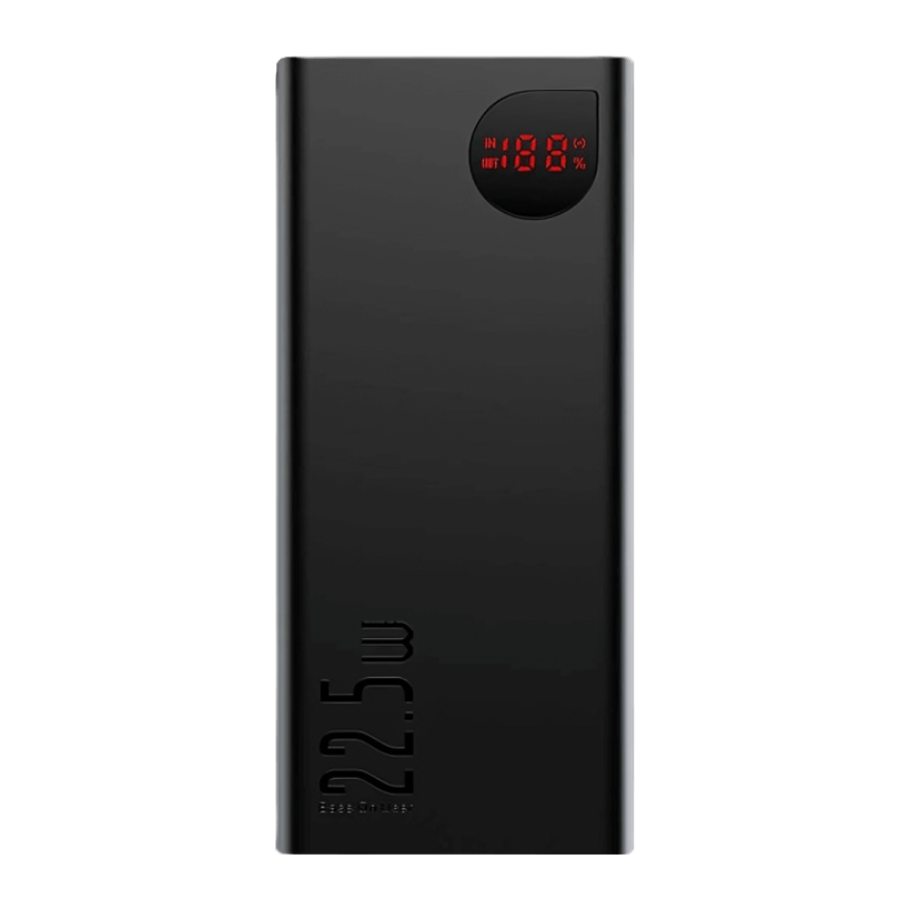 Портативный Аккумулятор Power Bank Baseus Adaman Metal Digital Display Black 40000 mAh 22.5 W - Retromagaz