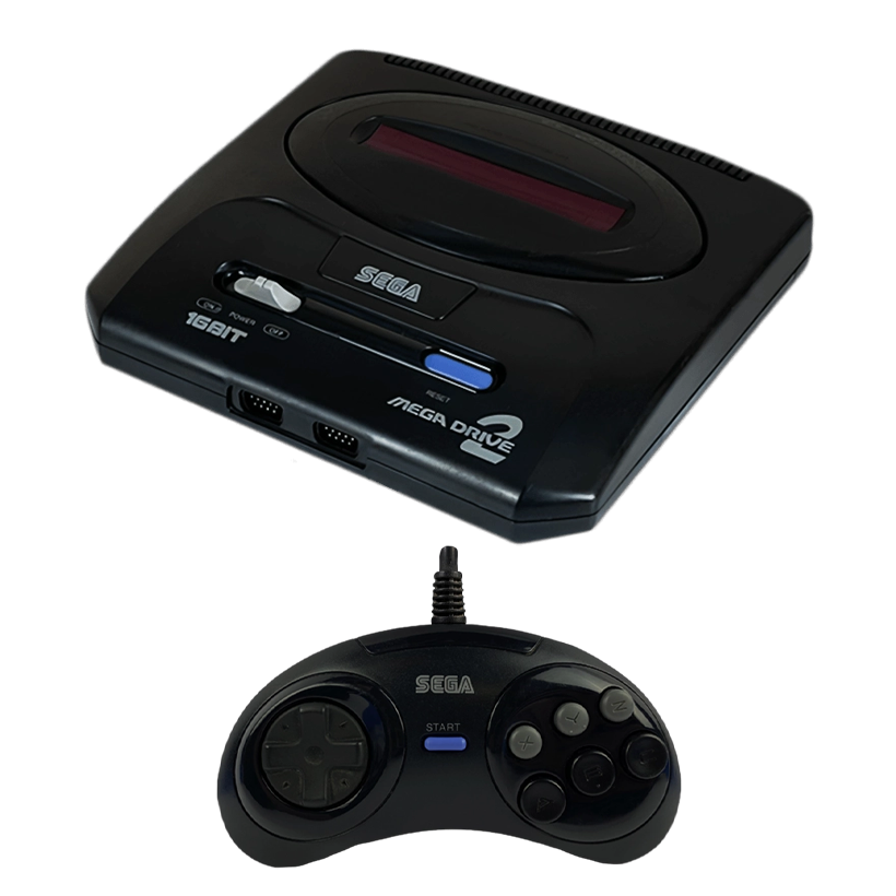 Набор Консоль Sega Mega Drive 2 HAA-2502 Japan Asia Black Б/У  + Геймпад Проводной - Retromagaz