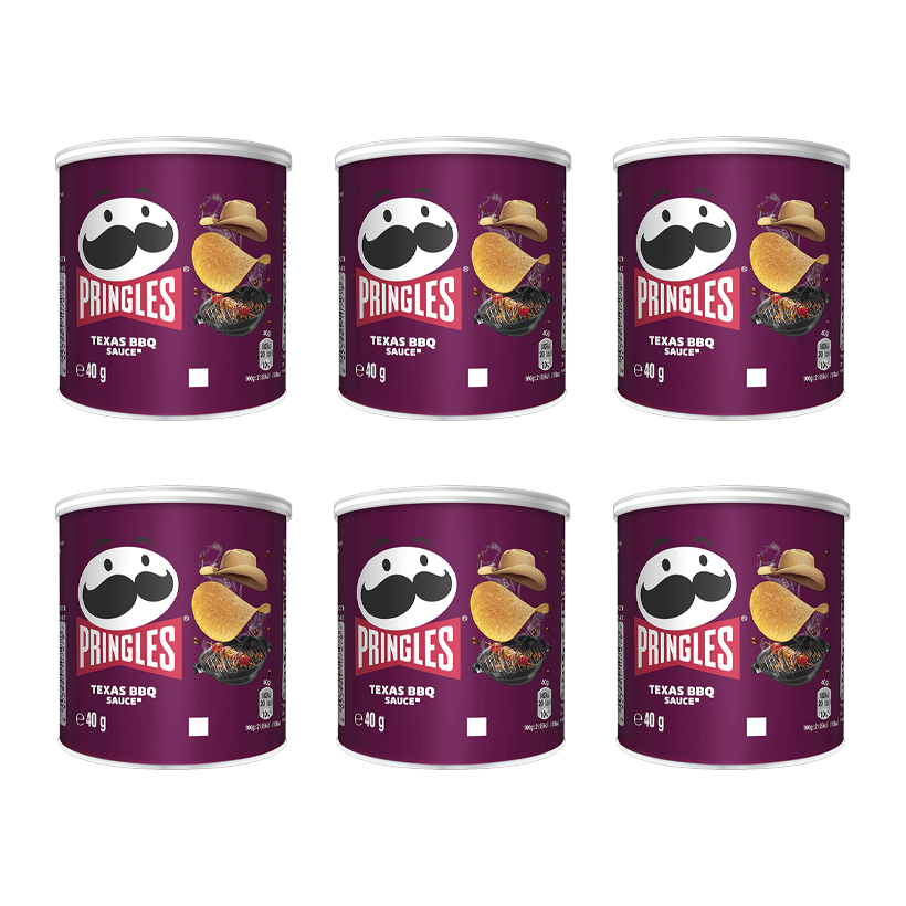 Набор Чипсы 6шт Pringles Mini Texas BBQ 40g - Retromagaz