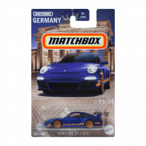 Тематическая Машинка Matchbox Porsche 911 GT3 Germany 1:64 HVV05/HVV35 Blue