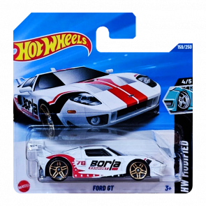 Машинка Базова Hot Wheels Ford GT Borla Modified 1:64 HYY92 White - Retromagaz