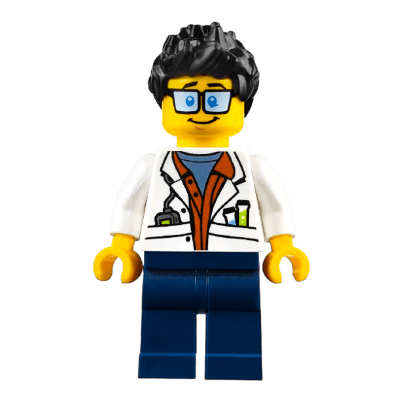 Фигурка Lego Jungle 973pb2745 Scientist White Lab Coat with Test Tubes City cty0788 Б/У - Retromagaz