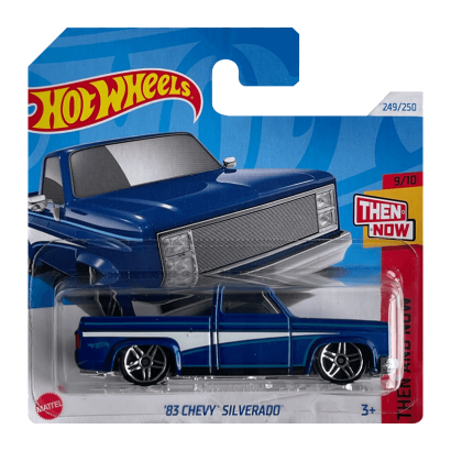 Машинка Базовая Hot Wheels '83 Chevy Silverado Super Treasure Hunt STH Then and Now 1:64 HTF44 Blue - Retromagaz