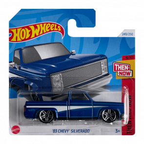 Машинка Базовая Hot Wheels '83 Chevy Silverado Super Treasure Hunt STH Then and Now 1:64 HTF44 Blue