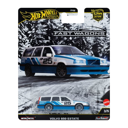 Машинка Premium Hot Wheels Volvo 850 Estate Fast Wagons 1:64 JKB68 Blue - Retromagaz