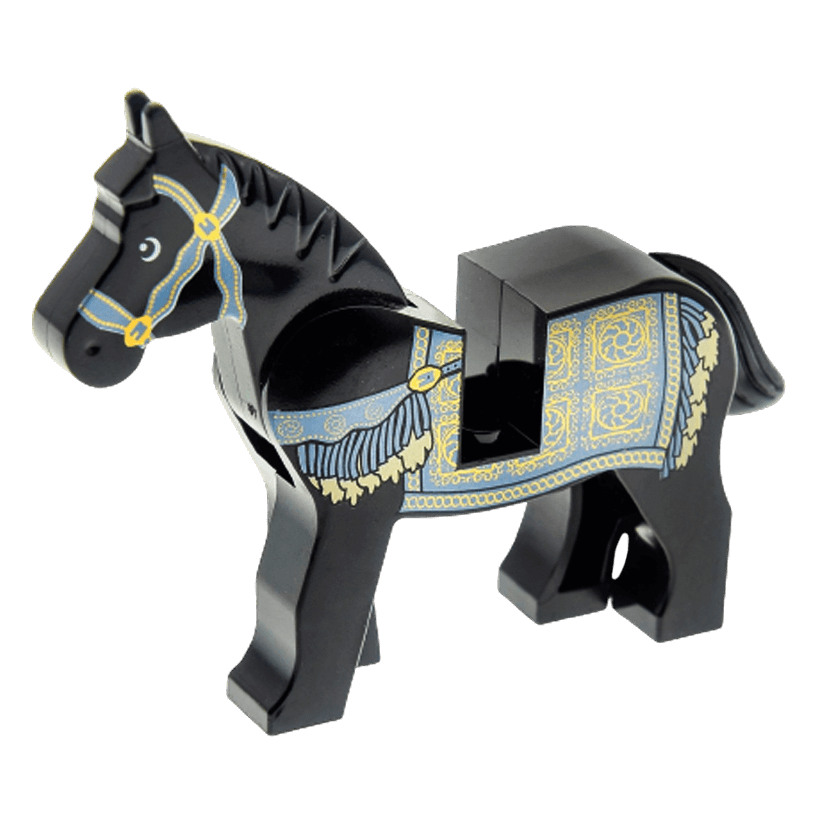 Фігурка Lego Земля Horse Prince of Persia Black and White Eyes Persian Blanket Pattern Animals 4493c01pb06 4594328 Black Б/У - Retromagaz