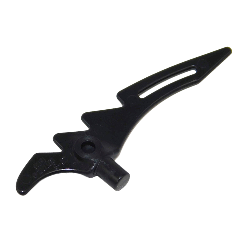 Зброя 10шт Lego Сокира Crescent Blade Serrated with Bar 98141 6039203 Black Б/У - Retromagaz