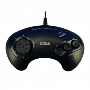 Геймпад Проводной Sega Mega Drive SJ-3500 Blue Black 1.5m Б/У - Retromagaz