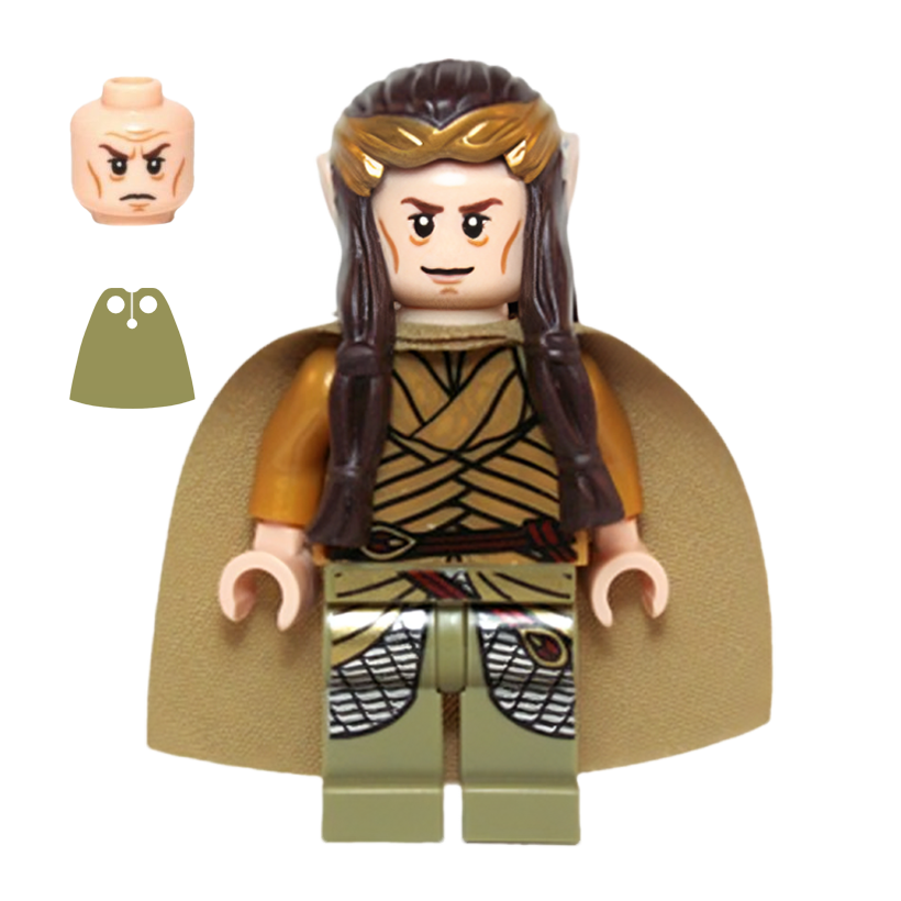 Фигурка Lego The Hobbit Elrond Gold Crown and Olive Green Clothing Films lor105 79015 Б/У - Retromagaz