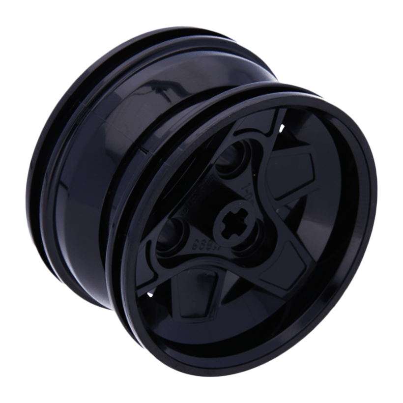 Колесо Lego Диск Technic Racing Small 3 Pin Holes 43.2mm D. x 26mm 41896 Black Б/У - Retromagaz