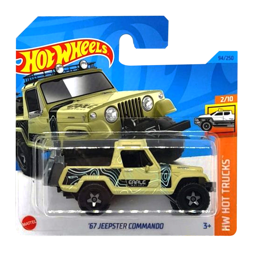 Машинка Базова Hot Wheels '67 Jeepster Commando Hot Trucks 1:64 HKJ02 Tan - Retromagaz