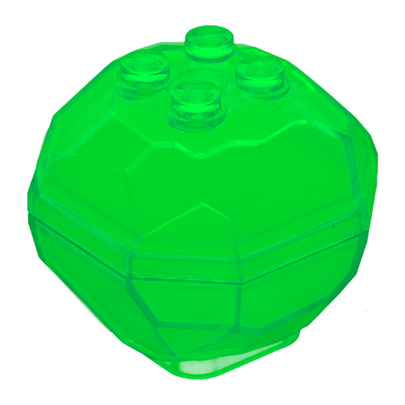 Скала Lego Валун Top Bottom 30294c01 30293 Trans-Bright Green Б/У - Retromagaz