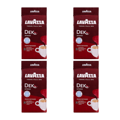 Набор Кофе Молотый Lavazza 4шт Dek Intenso 250g - Retromagaz