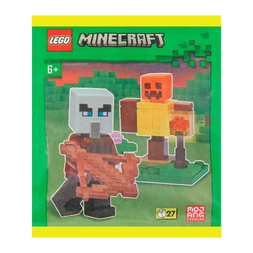 Конструктор Lego Фигурка Pillager with Training Dummy Paper Bag Minecraft 662306 min081 Новый - Retromagaz