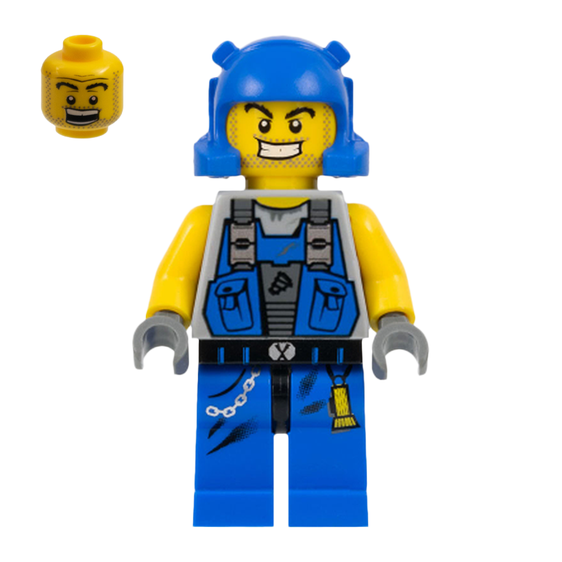 Фігурка Lego Power Miners Miner Duke Beard Stubble Guy Space pm006 Б/У - Retromagaz