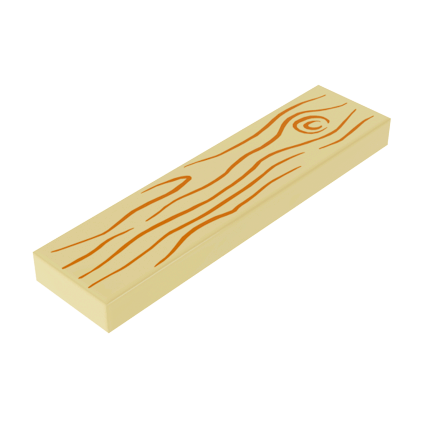 Плитка Lego Декоративна Wood Grain Medium Nougat Pattern 1 x 4 2431pb366 6098606 Tan Б/У - Retromagaz