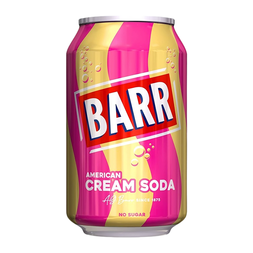Напій Barr American Cream Soda Zero Sugar 330ml - Retromagaz