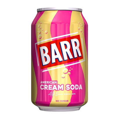 Напій Barr American Cream Soda Zero Sugar 330ml - Retromagaz