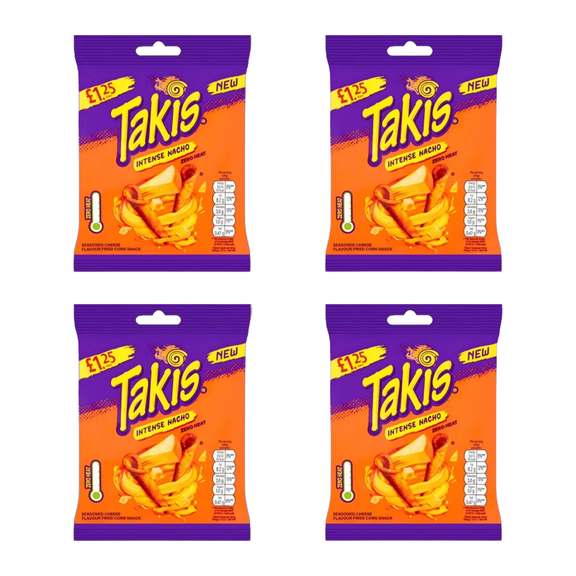 Набор Кранчи 4шт Takis Intense Nacho Seasoned Cheese 100g - Retromagaz