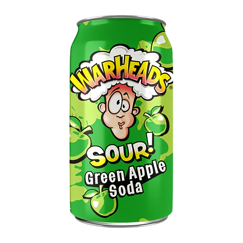 Напій Warheads Sour Apple Soda 330ml - Retromagaz