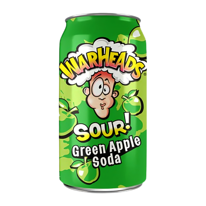 Напій Warheads Sour Apple Soda 330ml - Retromagaz