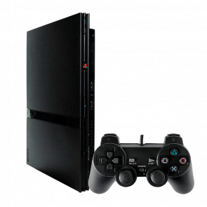 Консоль Sony PlayStation 2 Slim SCPH-7xxx Chip Black Б/У Хороший - Retromagaz