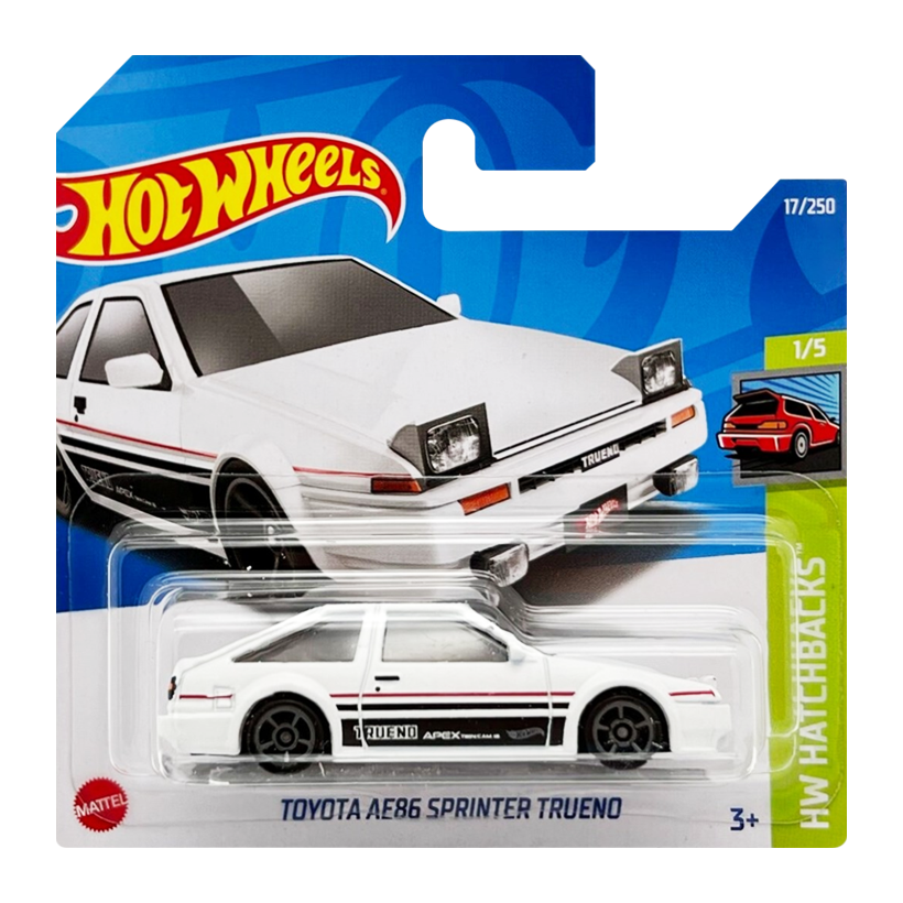 Машинка Базова Hot Wheels Toyota AE86 Sprinter Trueno Hatchbacks 1:64 HCV01 White - Retromagaz