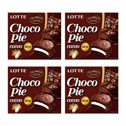 Набір Тістечка 4шт Lotte Чокопай Какао Choco Pie (12 Тістечок) 336g - Retromagaz