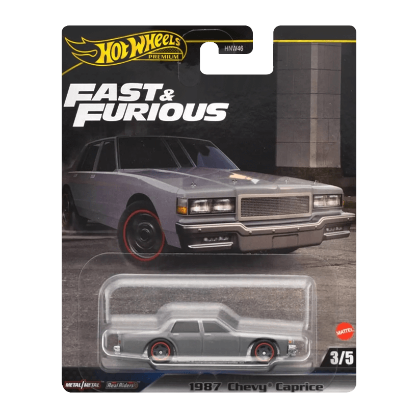 Машинка Premium Hot Wheels 1987 Chevy Caprice Fast & Furious 1:64 HRT98 Grey - Retromagaz