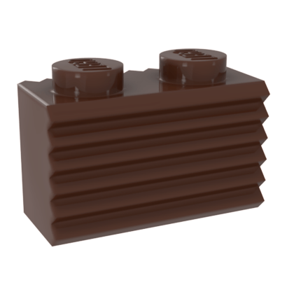 Кубик Lego Модифицированная Grille Fluted Profile 1 x 2 2877 4223303 Reddish Brown 20шт Б/У - Retromagaz
