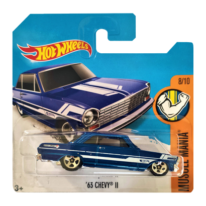 Машинка Базовая Hot Wheels '63 Chevy II Muscle Mania 1:64 DHP13 Blue - Retromagaz