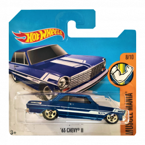 Машинка Базовая Hot Wheels '63 Chevy II Muscle Mania 1:64 DHP13 Blue - Retromagaz