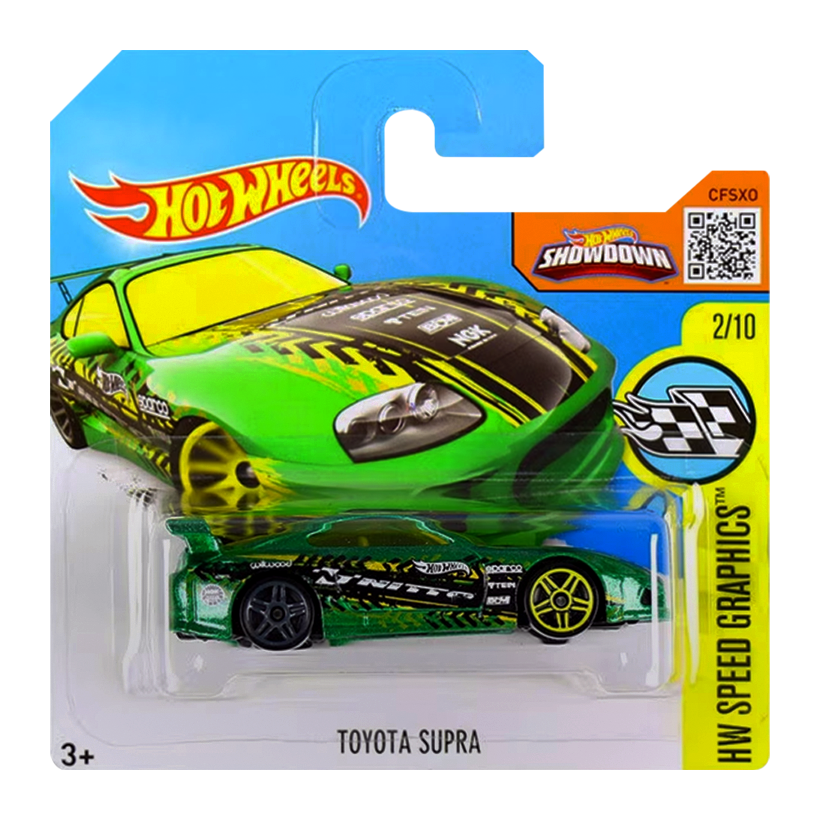 Машинка Базова Hot Wheels Toyota Supra Speed Graphics 1:64 DHR73 Green - Retromagaz
