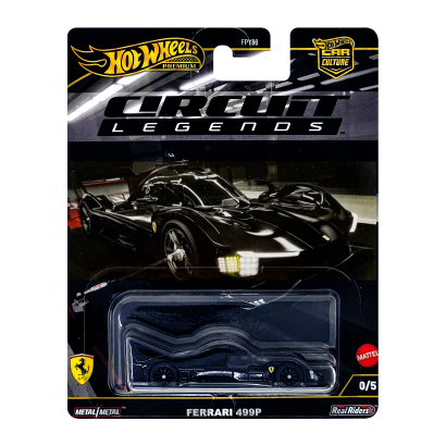 Машинка Premium Hot Wheels Ferrari 499P Chase Car Culture 1:64 JBK66 Black - Retromagaz